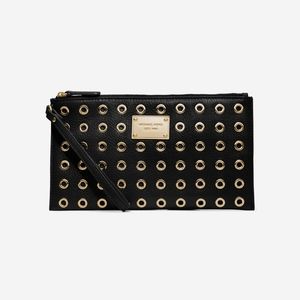 Michael Kors Grommet Leather Clutch